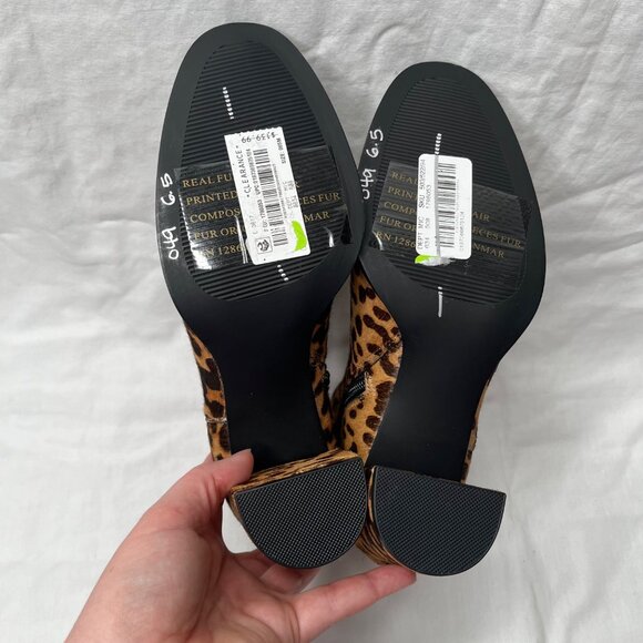 Steve Madden Womens Jozie Leopard Print Calf Hair Ankle Booties Size 6.5 M - Picture 9 of 9